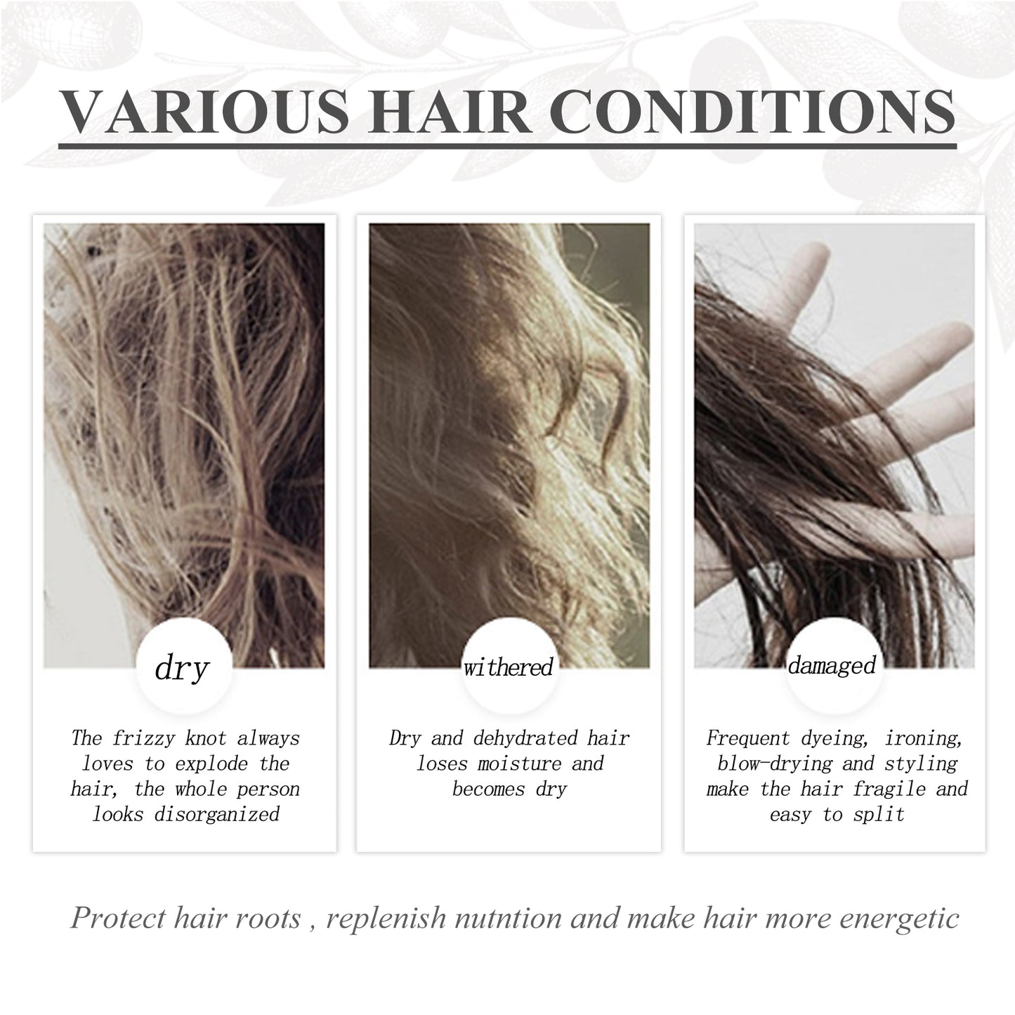 Keratin Repair Hair Mask, Moisturize And Repair Hair Ends Split Improve Dry And Frizz Hair Care Mask