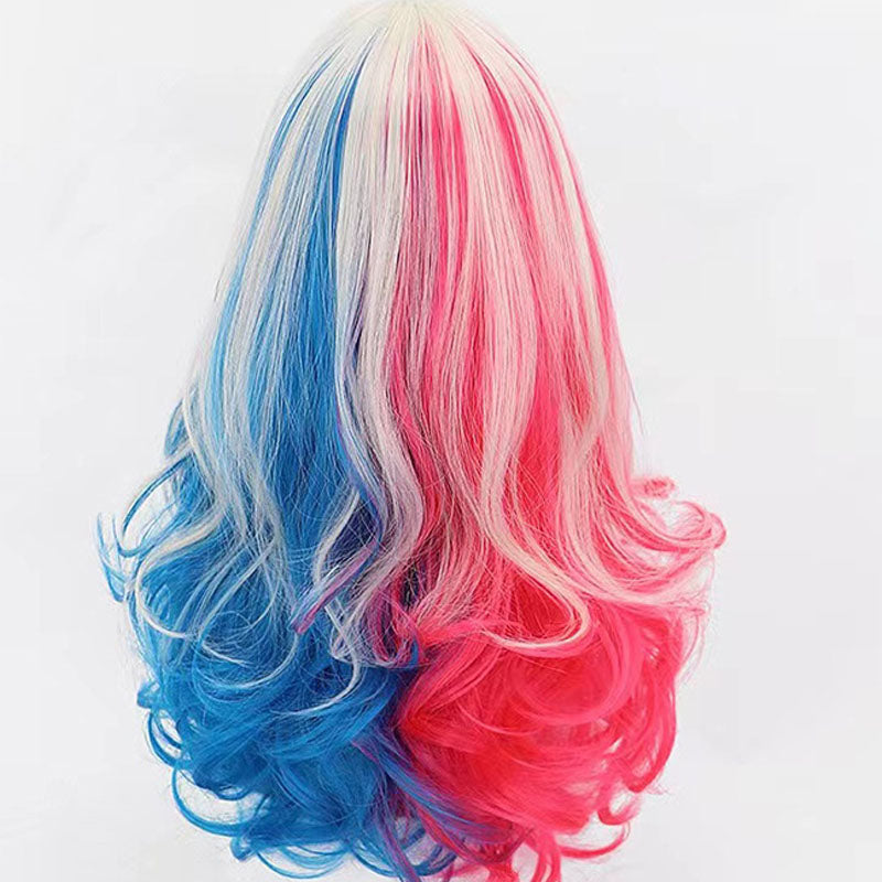 Halloween party wig, ugly girl gradient foreign trade headband, Amazon anime cosplay, non mainstream wig
