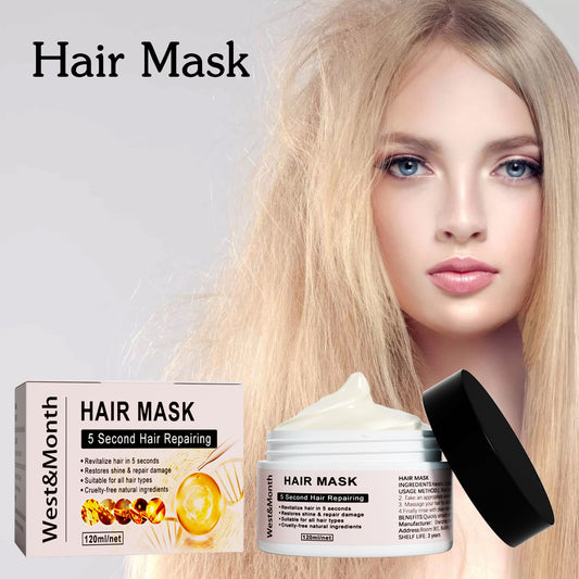 Keratin Repair Hair Mask, Moisturize And Repair Hair Ends Split Improve Dry And Frizz Hair Care Mask