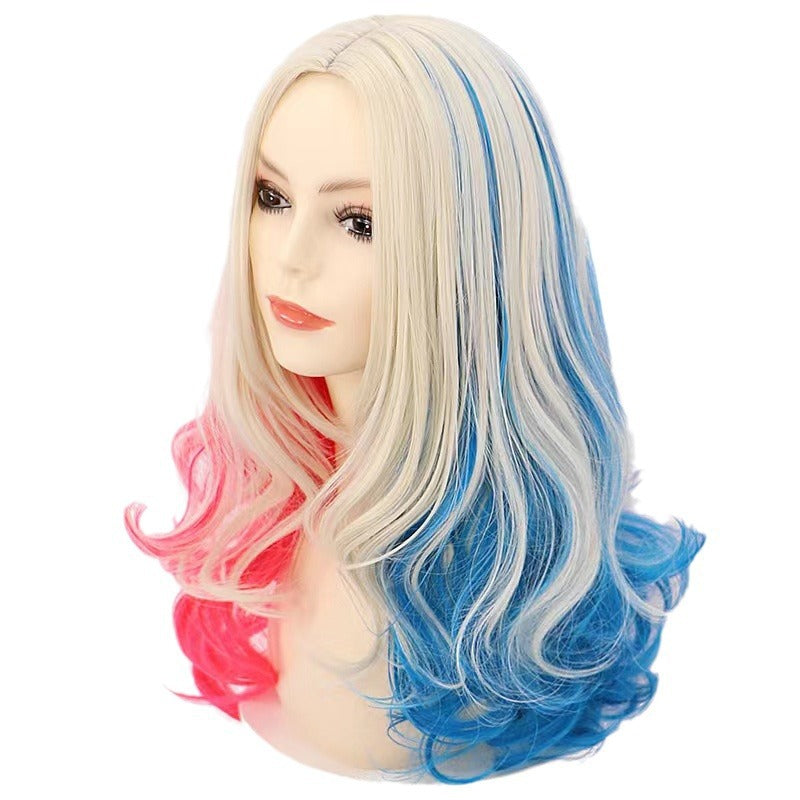 Halloween party wig, ugly girl gradient foreign trade headband, Amazon anime cosplay, non mainstream wig